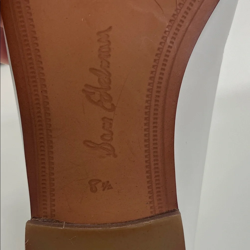 Sam Edelman White Leather Horsebit Loafers